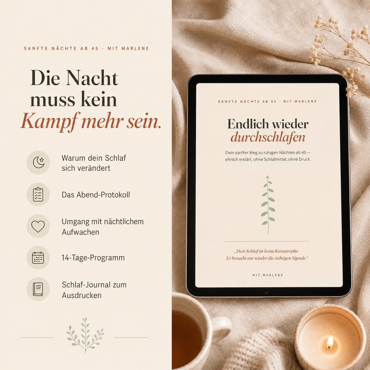 Endlich wieder durchschlafen - Dein sanfter Weg zu ruhigen Nächten