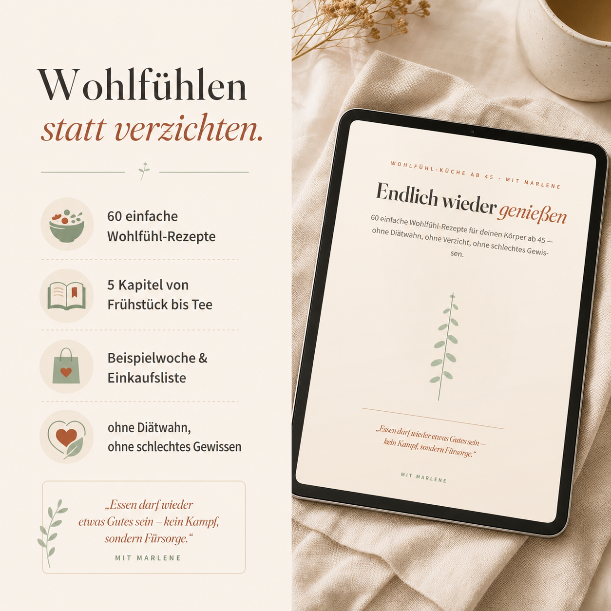 Endlich wieder genießen - 60 einfache Wohlfühl-Rezepte für deinen Körper ab 45