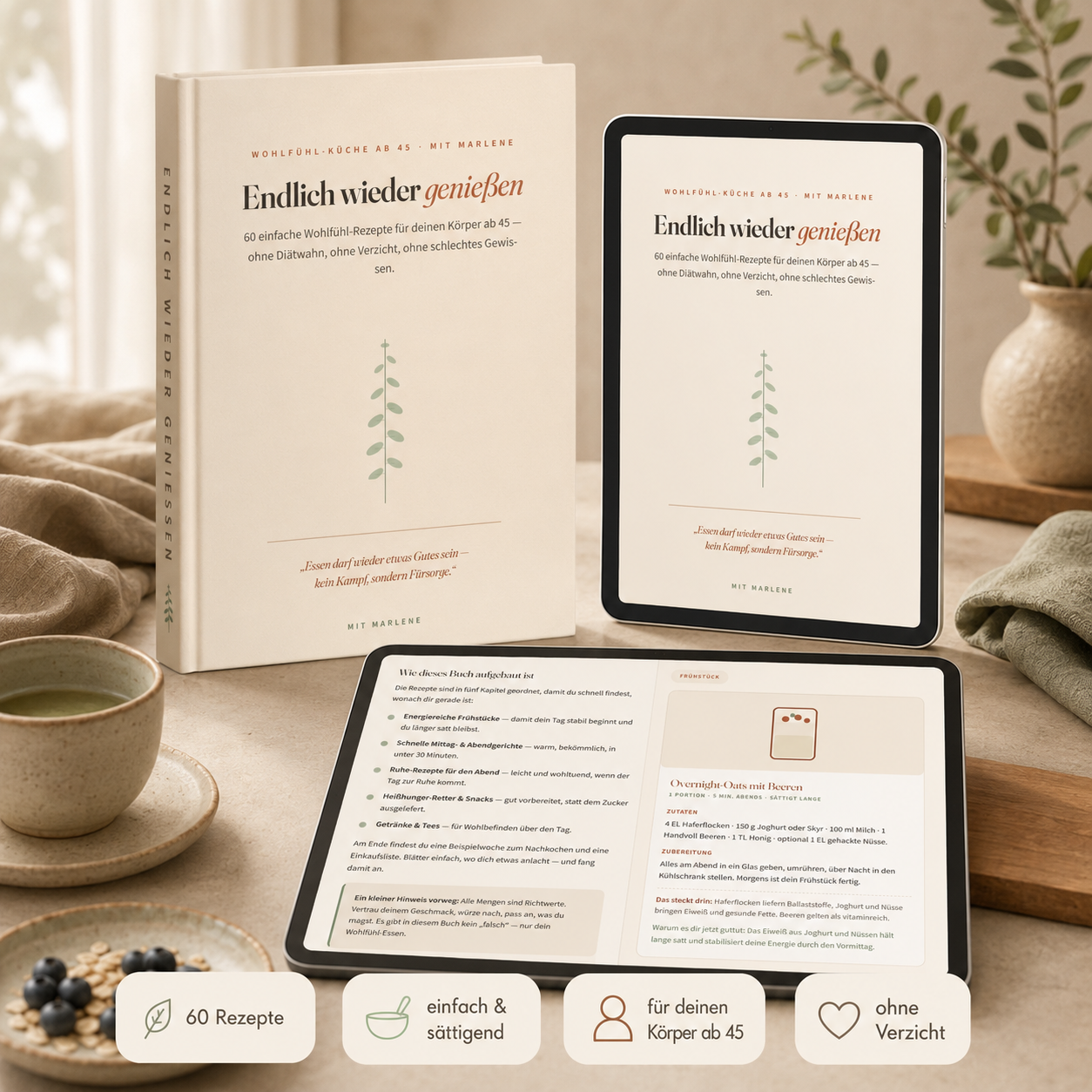 Endlich wieder genießen - 60 einfache Wohlfühl-Rezepte für deinen Körper ab 45